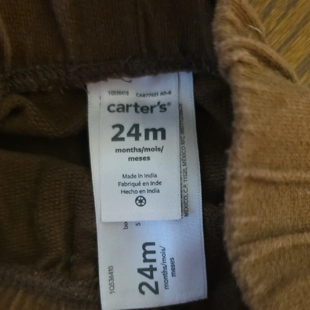 Carter's Blue and Cream Hoodie with Navy Vest